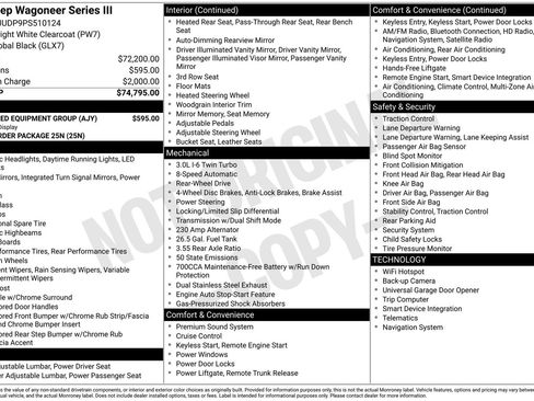 Used 2023 Jeep Wagoneer Series III w/ Preferred Equipment Group RWD image 12