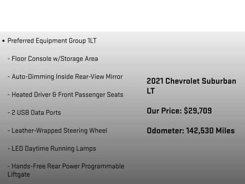 Used 2021 Chevrolet Suburban LT w/ Rear Media and Nav Package AWD/4WD image 12