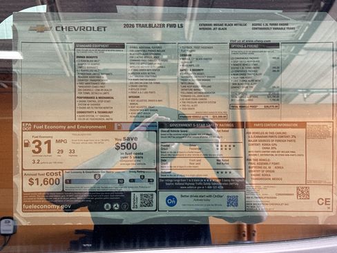 New 2026 Chevrolet TrailBlazer LS w/ LS Convenience Package FWD image 33