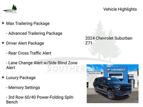 Used 2024 Chevrolet Suburban Z71 w/ Luxury Package AWD/4WD image 23