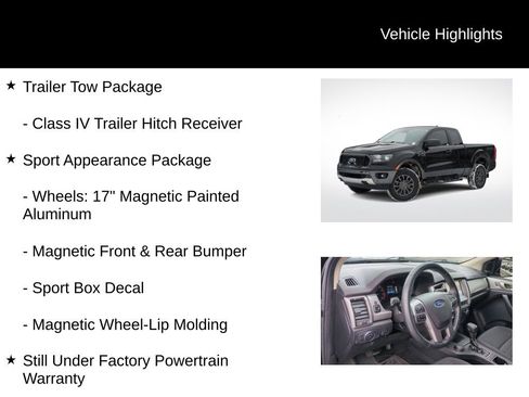 Certified 2019 Ford Ranger XLT w/ Equipment Group 301A Mid image 11