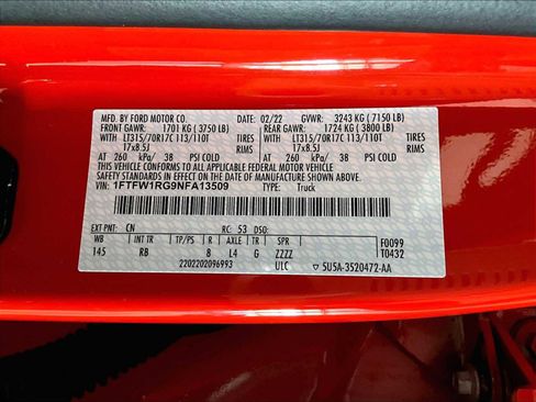 Used 2022 Ford F150 Raptor w/ Equipment Group 801A High image 34