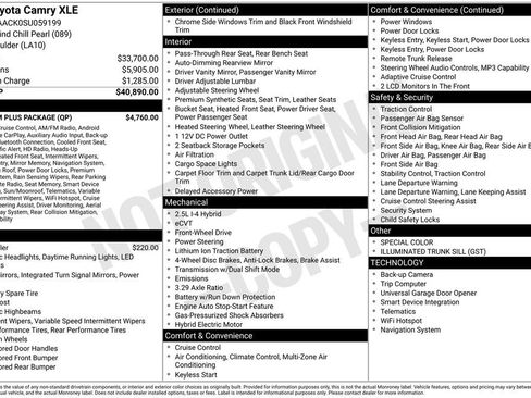 Used 2025 Toyota Camry XLE w/ Premium Plus Package image 2