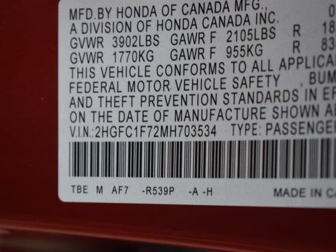 Used 2021 Honda Civic EX-L image 34