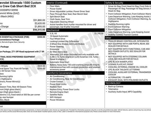 Used 2023 Chevrolet Silverado 1500 Custom Trail Boss w/ LPO, Dark Essentials Package image 3