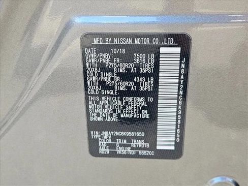 Used 2019 Nissan Armada SL w/ Premium Package image 27