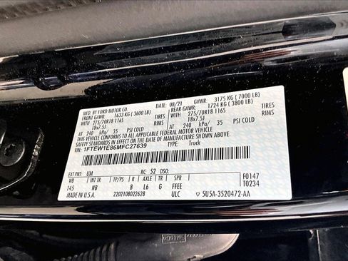 Used 2021 Ford F150 Tremor w/ Equipment Group 402A High AWD/4WD image 8