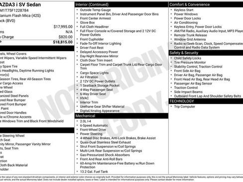 Used 2015 MAZDA MAZDA3 i SV image 22