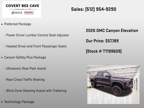 New 2026 GMC Canyon Elevation w/ Convenience Package AWD/4WD image 13