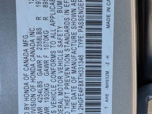 Used 2026 Honda Civic FWD Hybrid Sedan image 25