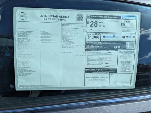 New 2025 Nissan Altima 2.5 SV image 17