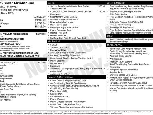 New 2026 GMC Yukon Elevation w/ Elevation Premium Package AWD/4WD image 5