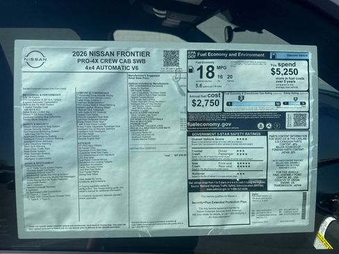 New 2026 Nissan Frontier PRO-4X w/ Pro-4x Convenience Package image 30