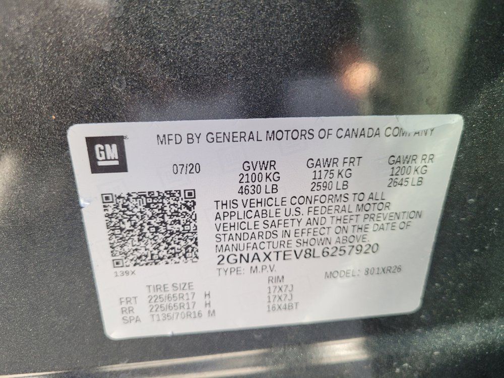 Used 2020 Chevrolet Equinox LT w/ Driver Convenience Package AWD/4WD image 33