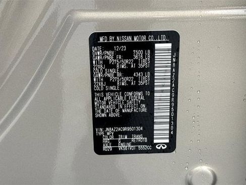 Certified 2024 INFINITI QX80 Premium Select w/ Cargo Package image 29