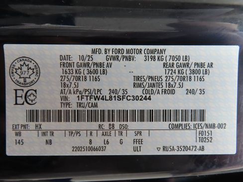Used 2025 Ford F150 Tremor w/ Equipment Group 402A High AWD/4WD image 77
