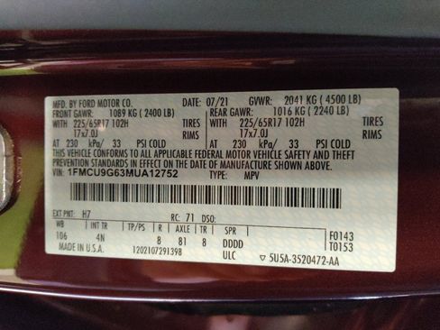 Used 2021 Ford Escape SE w/ Convenience Package image 33