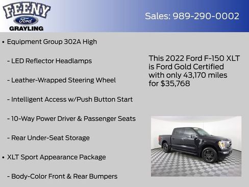 Certified 2022 Ford F150 XLT w/ Equipment Group 302A High image 13