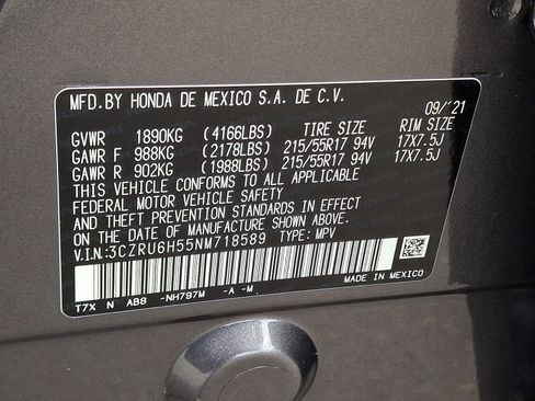 Certified 2022 Honda HR-V EX image 28