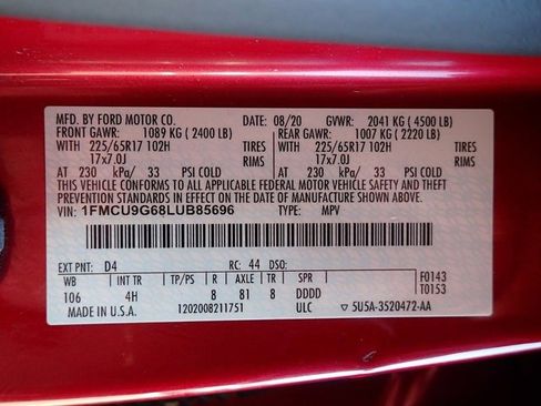 Used 2020 Ford Escape SE image 22