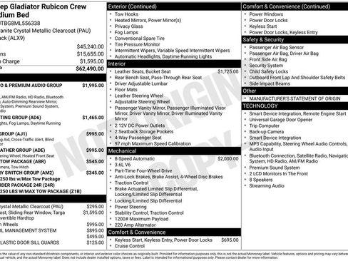 Used 2021 Jeep Gladiator Rubicon AWD/4WD image 2