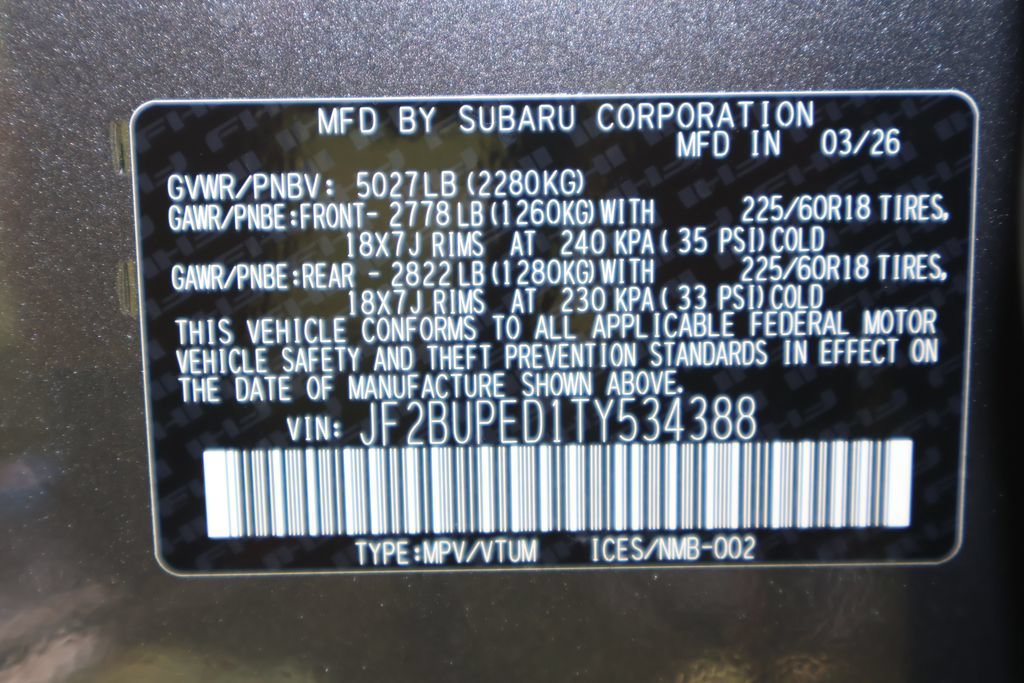 New 2026 Subaru Outback Touring AWD/4WD image 28
