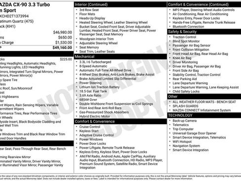 New 2026 MAZDA CX-90 3.3 Turbo w/ Premium Sport Pkg AWD/4WD image 6
