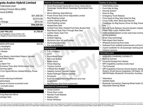 Used 2013 Toyota Avalon Limited w/ Technology Pkg FWD image 31