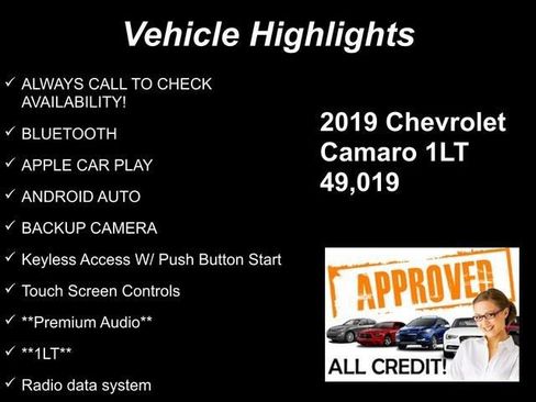 Used 2019 Chevrolet Camaro LT w/ RS Package RWD image 10