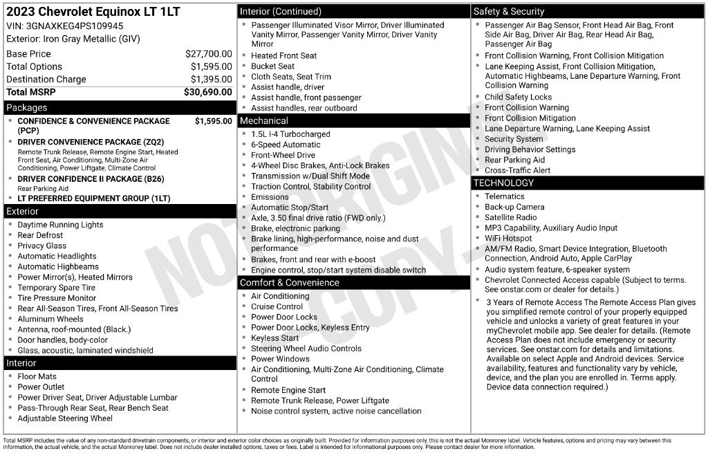 Used 2023 Chevrolet Equinox LT FWD image 25