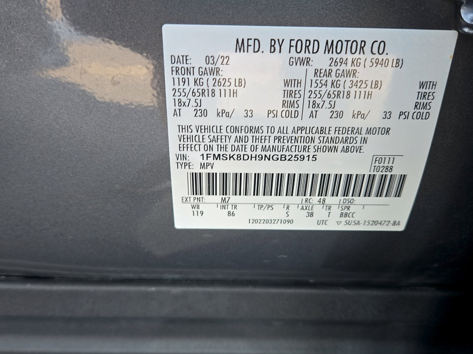 Certified 2022 Ford Explorer XLT AWD/4WD image 25