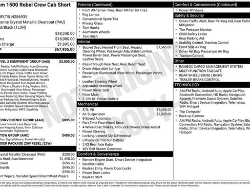 Used 2020 RAM 1500 Rebel w/ Rebel Level 2 Equipment Group image 2