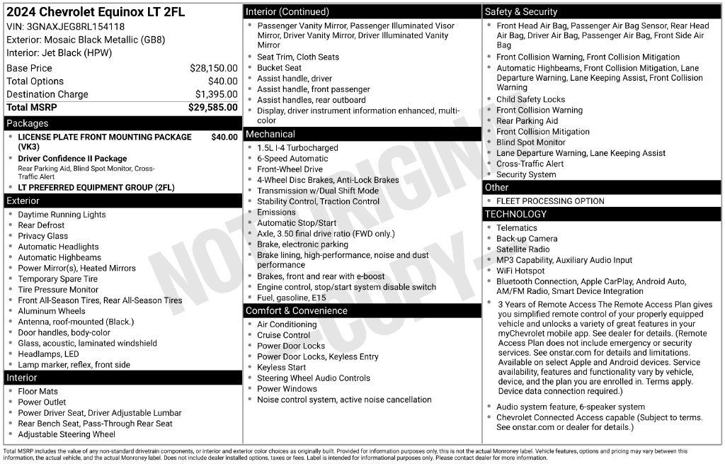 Used 2024 Chevrolet Equinox LT FWD image 18