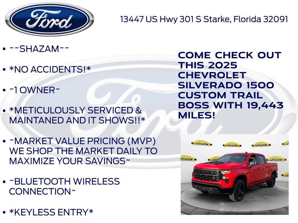 Used 2025 Chevrolet Silverado 1500 Custom Trail Boss AWD/4WD image 5
