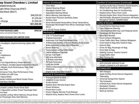 New 2026 Jeep Grand Cherokee L Limited w/ Trailer Tow Package AWD/4WD image 7