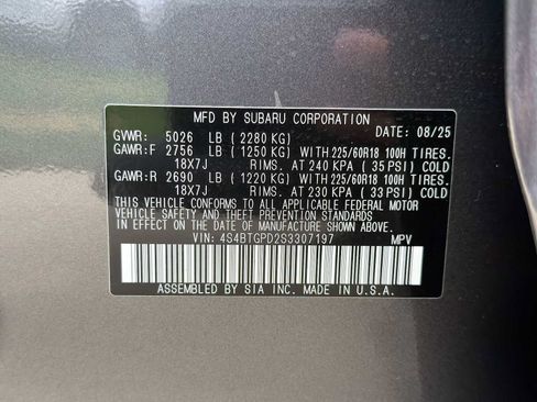 Certified 2025 Subaru Outback Touring XT AWD/4WD image 32