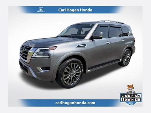 Used 2023 Nissan Armada Platinum w/ Captain's Chairs Package RWD image 1