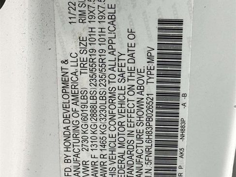 Certified 2023 Honda Odyssey Touring image 32