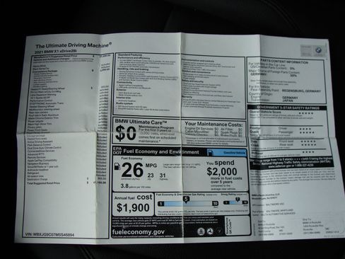 Used 2021 BMW X1 xDrive28i w/ Convenience Package AWD/4WD image 8