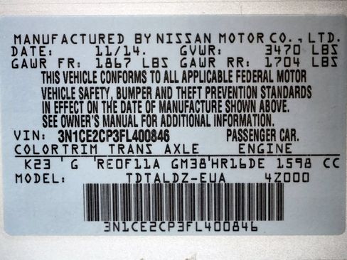 Used 2015 Nissan Versa Note SV FWD image 41