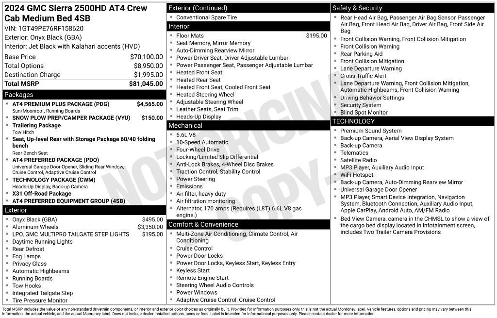 Used 2024 GMC Sierra 2500 AT4 w/ AT4 Premium Plus Package AWD/4WD image 10