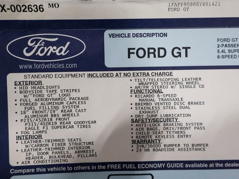 Used 2006 Ford GT RWD image 50