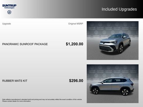 Used 2025 Volkswagen Taos SE w/ Panoramic Sunroof Package AWD/4WD image 2