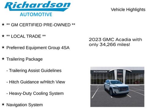 Used 2023 GMC Acadia SLT w/ Trailering Package AWD/4WD image 10