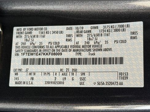 Used 2019 Ford F150 XLT w/ Equipment Group 302A Luxury AWD/4WD image 26