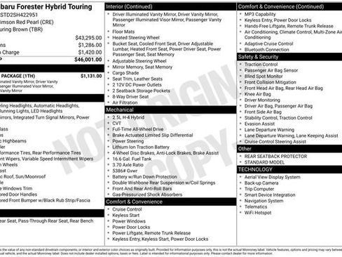 Certified 2025 Subaru Forester Touring w/ Touring Package AWD/4WD image 13