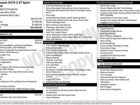 New 2026 Genesis GV70 3.5T Sport Advanced AWD/4WD image 2
