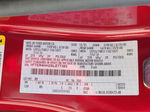 New 2025 Ford Ranger XLT w/ Equipment Group 301A High image 11