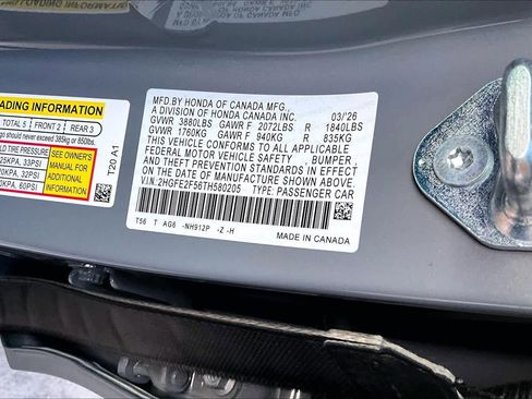 New 2026 Honda Civic Sport image 19