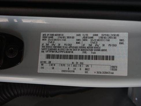 Used 2023 Ford F150 Raptor w/ Equipment Group 802A Raptor R AWD/4WD image 28